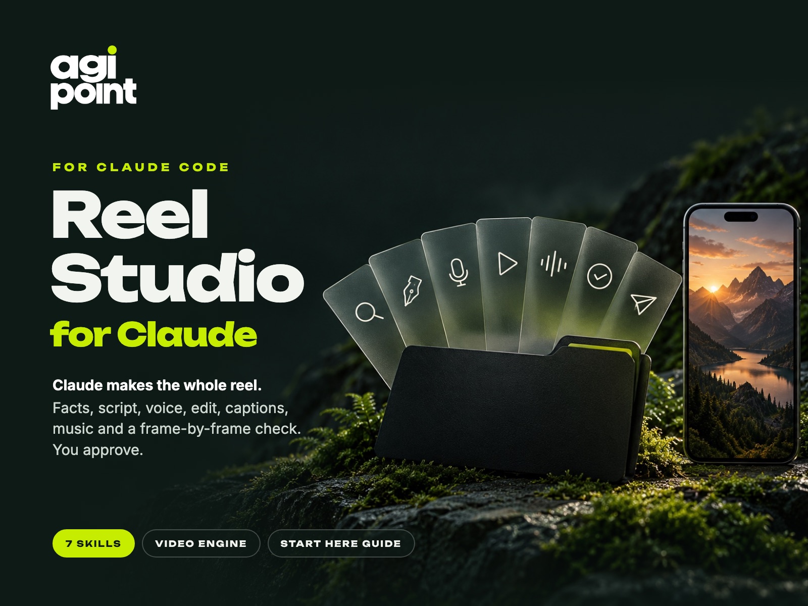 Reel Studio for Claude: seven skills, a video engine and a Start Here guide